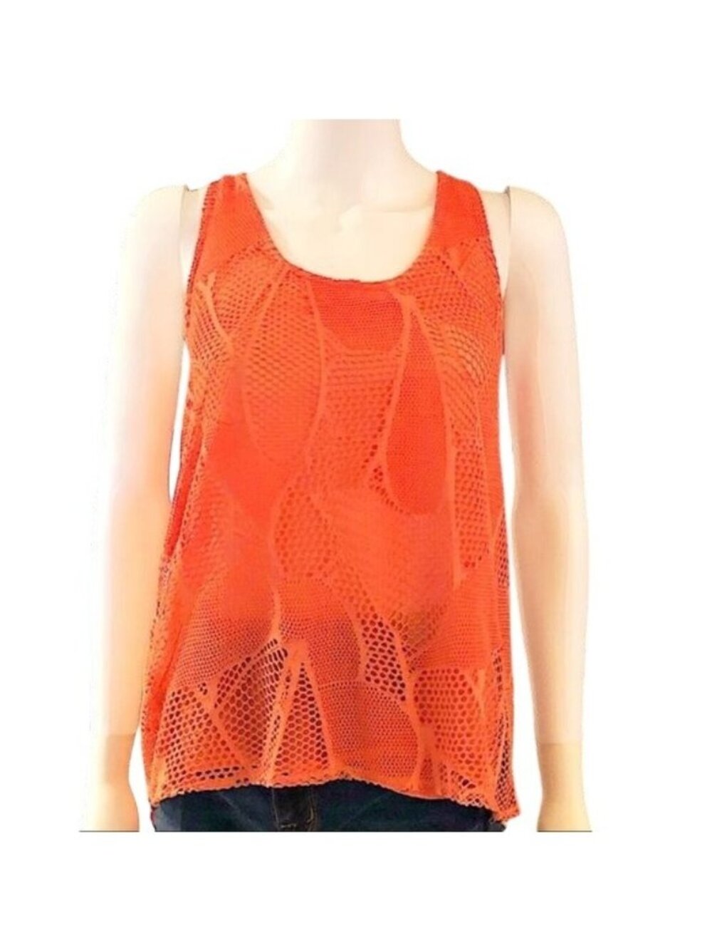 DAYTRIP- WOMENSORANGE TOP FULLY LINED EMBELLISHED BEADS ON BACK SIZE MEDIUM the